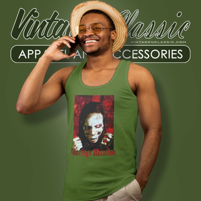 Marilyn Manson Ape Of God Tank Top Racerback Marilyn Manson Ape Of God Tank Top Racerback