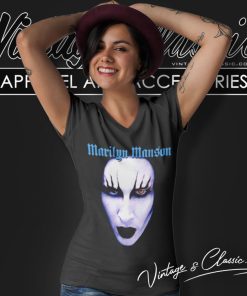 Marilyn Manson Blue Face Shirt 5 Marilyn Manson Blue Face V Neck TShirt