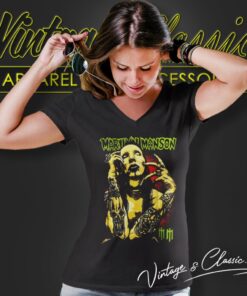 Marilyn Manson Classic Rock V Neck TShirt