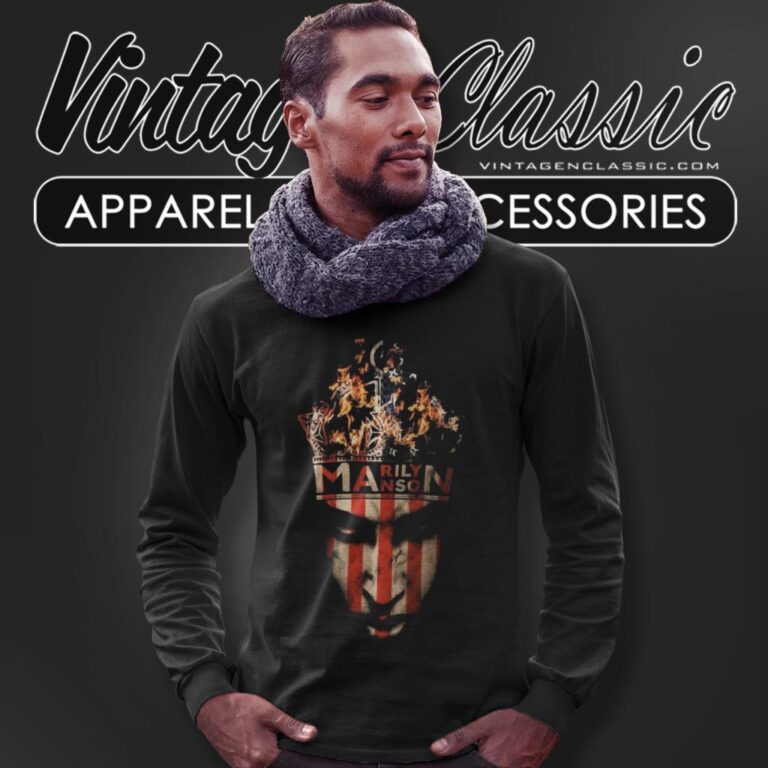 Marilyn Manson Crown Logo Long Sleeve Tee Marilyn Manson Crown Logo Long Sleeve Tee