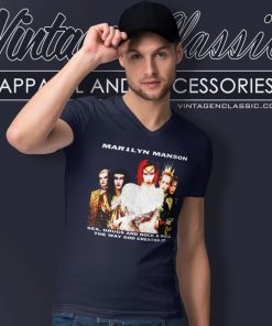 Marilyn Manson Dead Tour 1999 V Neck TShirt