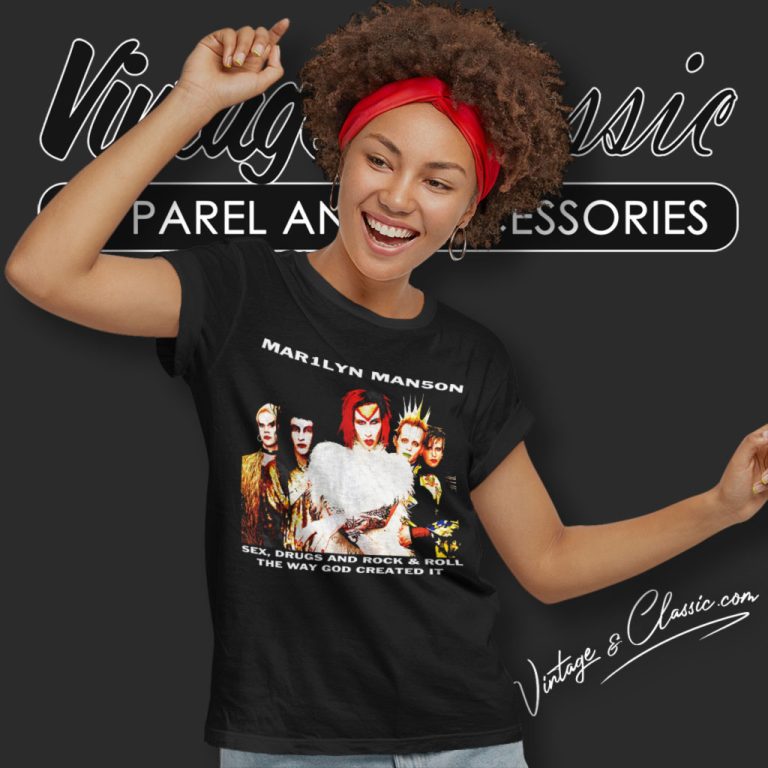 Marilyn Manson Dead Tour 1999 Women T Shirt Marilyn Manson Dead Tour 1999 Women T Shirt