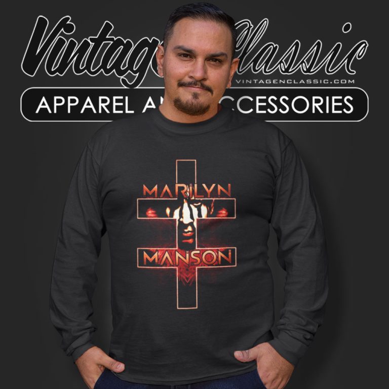 Marilyn Manson Double Cross Tour Long Sleeve Tee Marilyn Manson Double Cross Tour Long Sleeve Tee