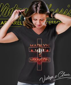 Marilyn Manson Double Cross Tour V Neck TShirt