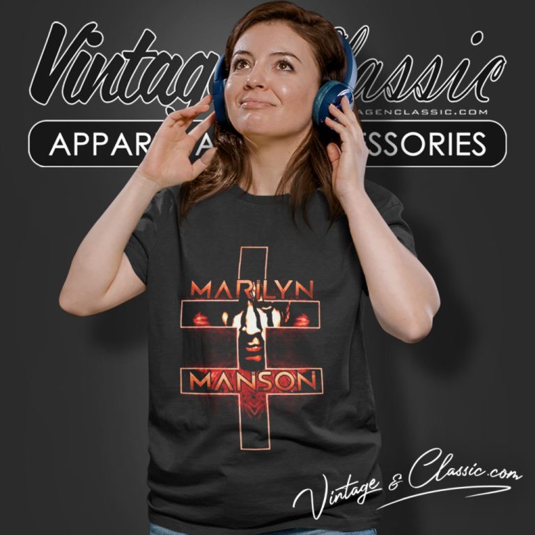 Marilyn Manson Double Cross Tour Women T Shirt Marilyn Manson Double Cross Tour Women T Shirt