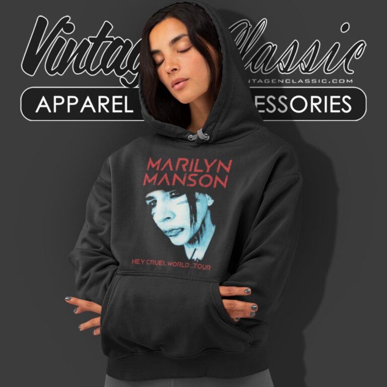 Marilyn Manson Hey Cruel World Tour Hoodie Marilyn Manson Hey Cruel World Tour Hoodie