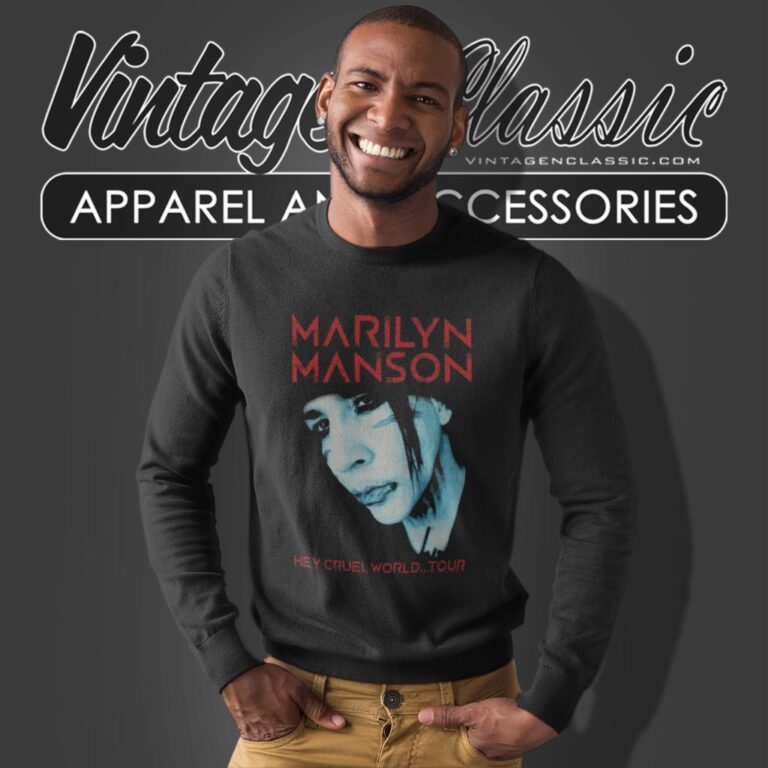 Marilyn Manson Hey Cruel World Tour Sweatshirt Marilyn Manson Hey Cruel World Tour Sweatshirt