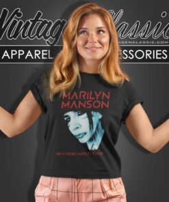 Marilyn Manson Hey Cruel World Tour Women T Shirt