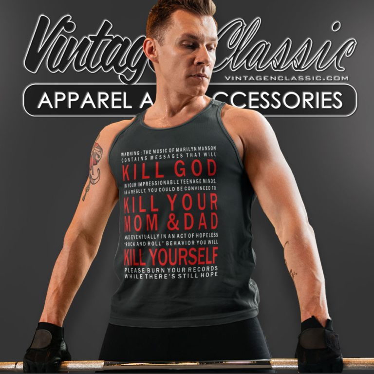 Marilyn Manson Kill God Tank Top Racerback Marilyn Manson Kill God Tank Top Racerback
