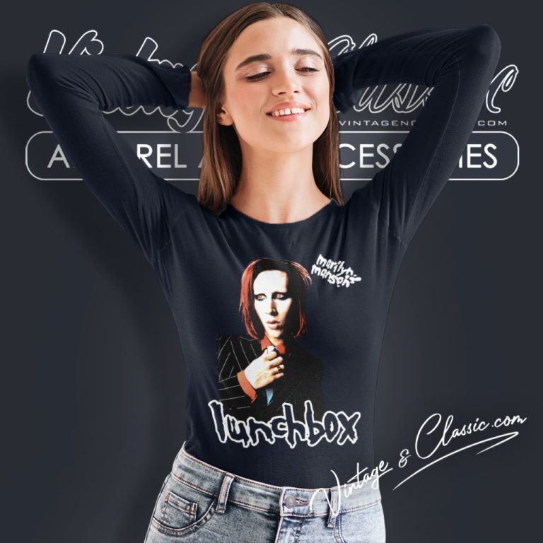 Marilyn Manson Lunchbox Long Sleeve Tee Marilyn Manson Lunchbox Long Sleeve Tee