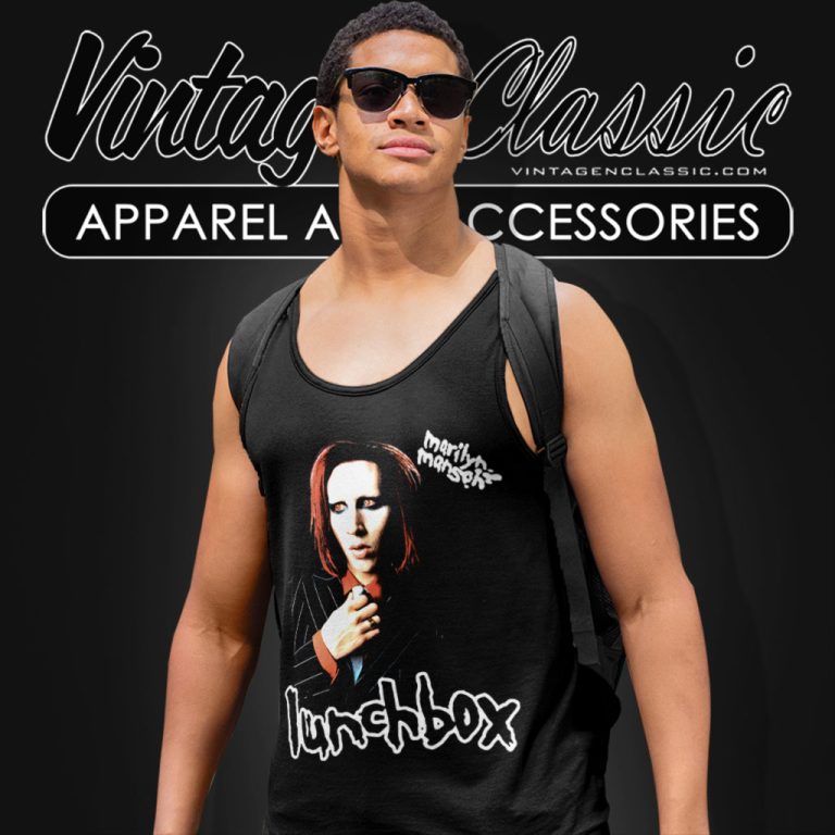 Marilyn Manson Lunchbox Tank Top Racerback Marilyn Manson Lunchbox Tank Top Racerback