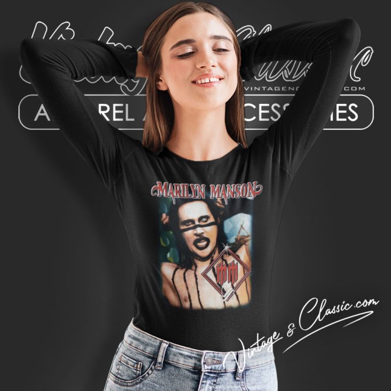 Marilyn Manson Made In Manchester Long Sleeve Tee Marilyn Manson Made In Manchester Long Sleeve Tee