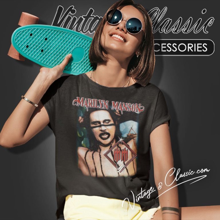 Marilyn Manson Made In Manchester Women T Shirt Marilyn Manson Made In Manchester Women T Shirt