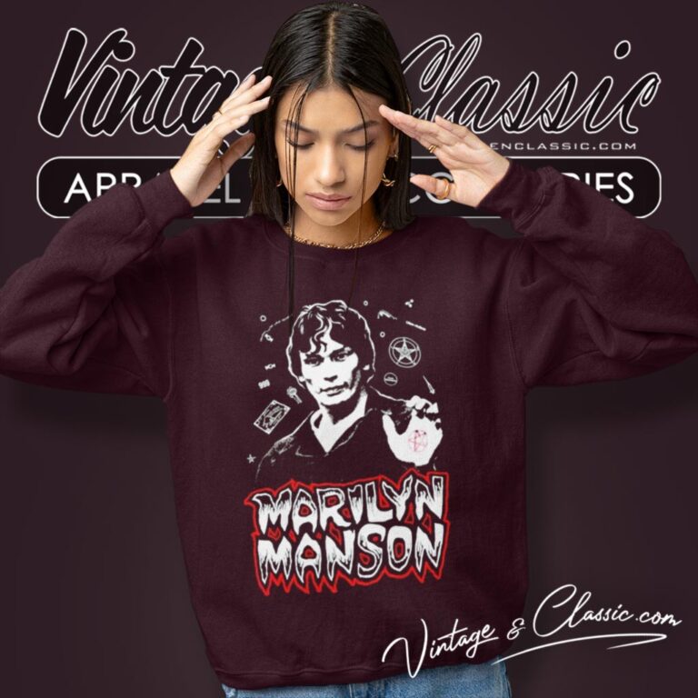 Marilyn Manson Night Stalker Richard Ramirez Sweatshirt Marilyn Manson Night Stalker Richard Ramirez Sweatshirt