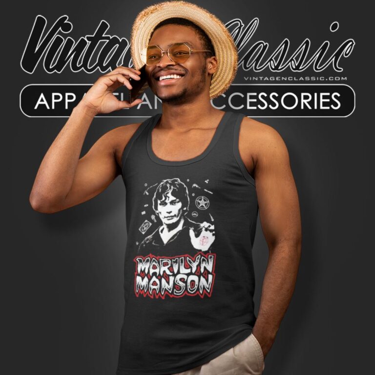 Marilyn Manson Night Stalker Richard Ramirez Tank Top Racerback Marilyn Manson Night Stalker Richard Ramirez Tank Top Racerback