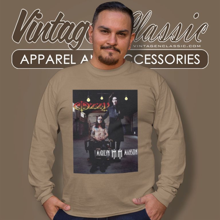 Marilyn Manson Ozzy Osbourne Concert Long Sleeve Tee Marilyn Manson Ozzy Osbourne Concert Long Sleeve Tee