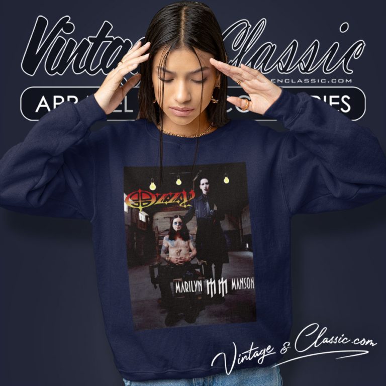 Marilyn Manson Ozzy Osbourne Concert Sweatshirt Marilyn Manson Ozzy Osbourne Concert Sweatshirt