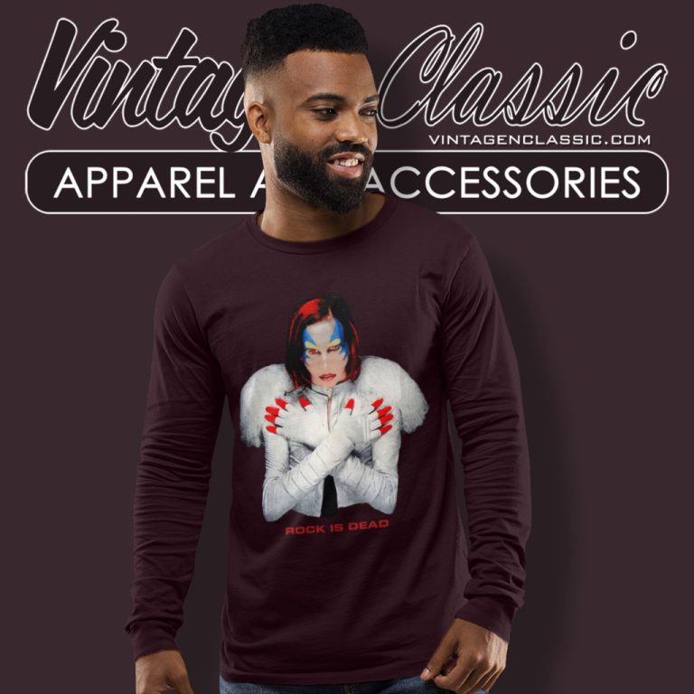 Marilyn Manson Rock Is Dead Long Sleeve Tee Marilyn Manson Rock Is Dead Long Sleeve Tee