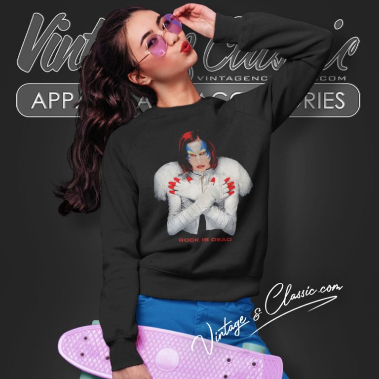 Marilyn Manson Rock Is Dead Sweatshirt Marilyn Manson Rock Is Dead Sweatshirt