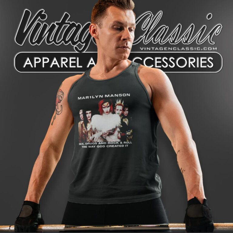 Marilyn Manson Rock Is Dead Tour Tank Top Racerback Marilyn Manson Rock Is Dead Tour Tank Top Racerback