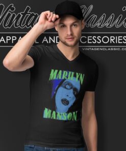 Marilyn Manson Rockstar Legend V Neck TShirt
