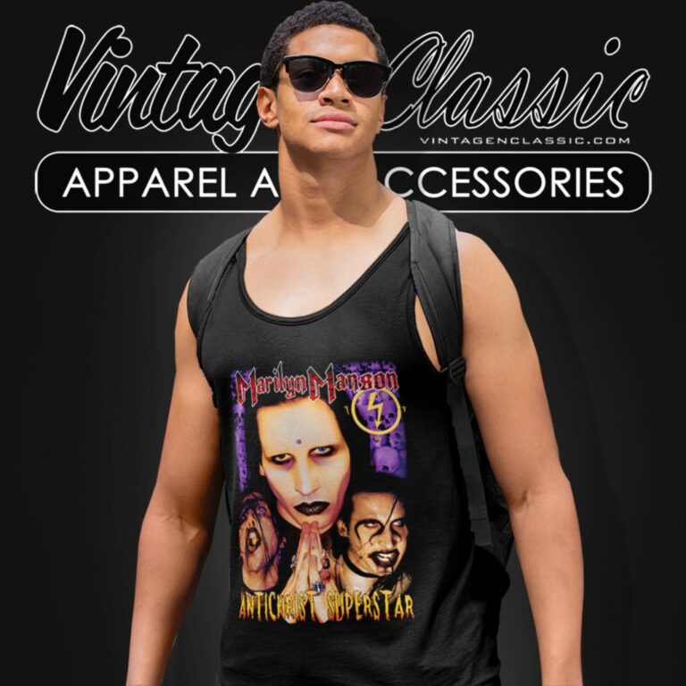 Marilyn Manson Shirt Antichrist Superstar Tank Top Racerback Marilyn Manson Shirt Antichrist Superstar Tank Top Racerback