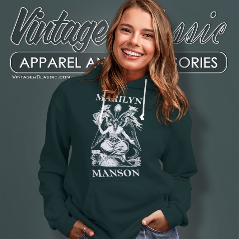 Marilyn Manson Shirt Baphomet Bigger Than Satan Hoodie Marilyn Manson Shirt Baphomet Bigger Than Satan Hoodie