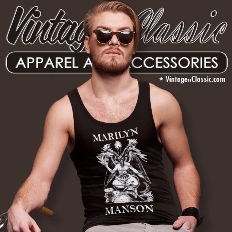 Marilyn Manson Shirt Baphomet Bigger Than Satan Tank Top Racerback Marilyn Manson Shirt Baphomet Bigger Than Satan Tank Top Racerback