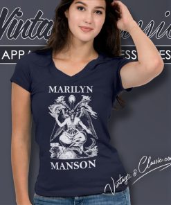 Marilyn Manson Shirt Baphomet Bigger Than Satan V Neck TShirt