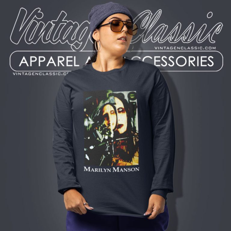 Marilyn Manson Shirt Beautiful People Antichrist Superstar Long Sleeve Tee Marilyn Manson Shirt Beautiful People Antichrist Superstar Long Sleeve Tee