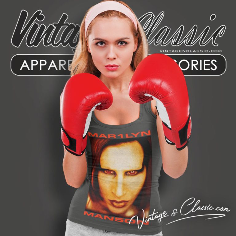 Marilyn Manson Shirt Bigger Than Satan Tank Top Racerback Marilyn Manson Shirt Bigger Than Satan Tank Top Racerback