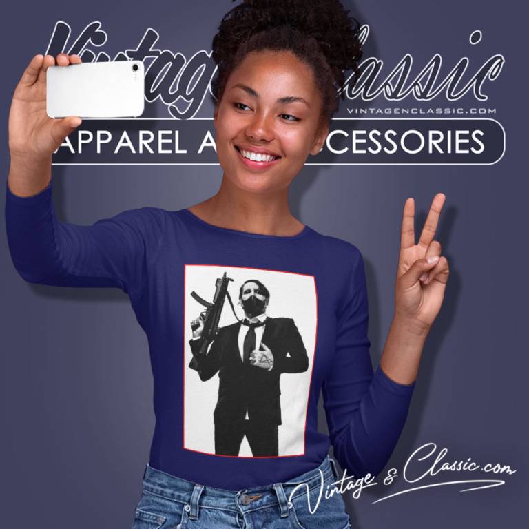 Marilyn Manson Shirt Billboard Logo Ex Tour Long Sleeve Tee Marilyn Manson Shirt Billboard Logo Ex Tour Long Sleeve Tee