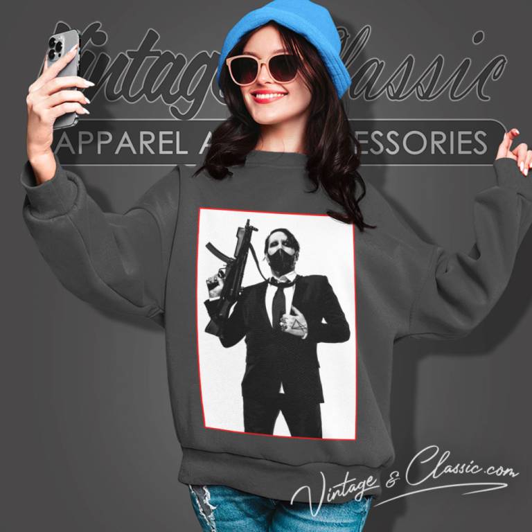 Marilyn Manson Shirt Billboard Logo Ex Tour Sweatshirt Marilyn Manson Shirt Billboard Logo Ex Tour Sweatshirt