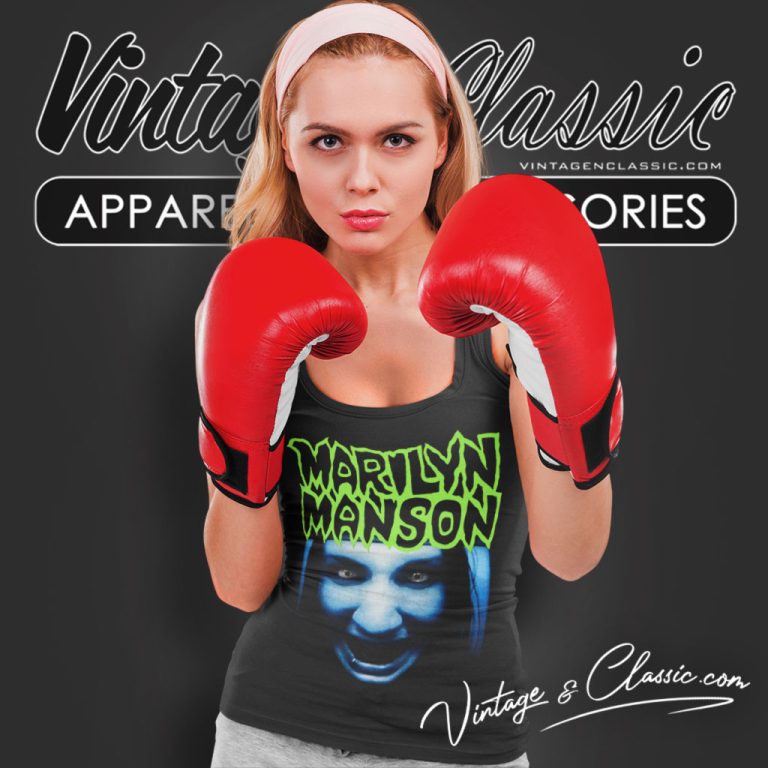 Marilyn Manson Shirt Insanely Rare Blue Face Tank Top Racerback Marilyn Manson Shirt Insanely Rare Blue Face Tank Top Racerback