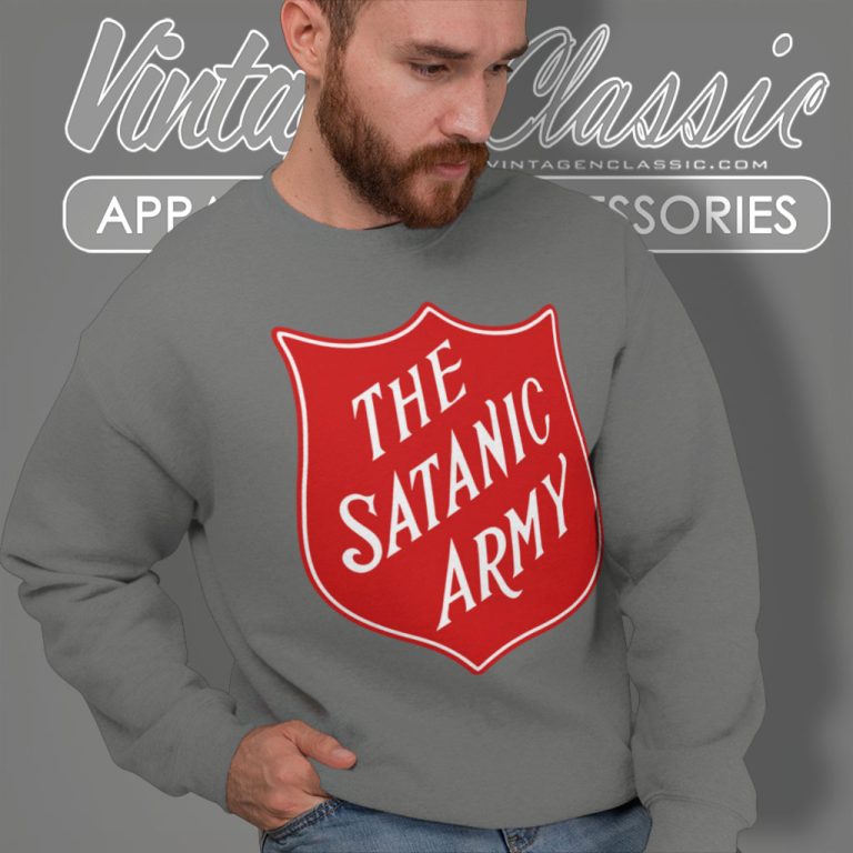 Marilyn Manson Shirt The Satanic Army Tour Sweatshirt Marilyn Manson Shirt The Satanic Army Tour Sweatshirt