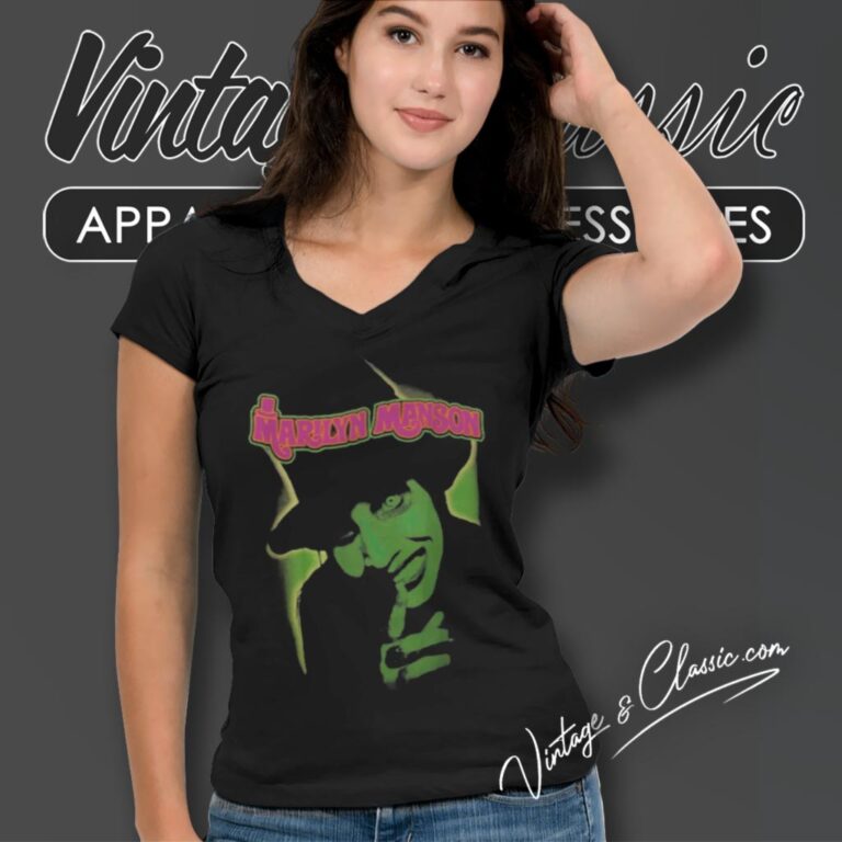Marilyn Manson Smells Like Children V Neck TShirt Marilyn Manson Smells Like Children V Neck TShirt