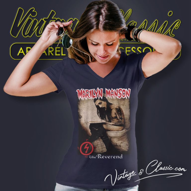 Marilyn Manson The Reverend V Neck TShirt Marilyn Manson The Reverend V Neck TShirt