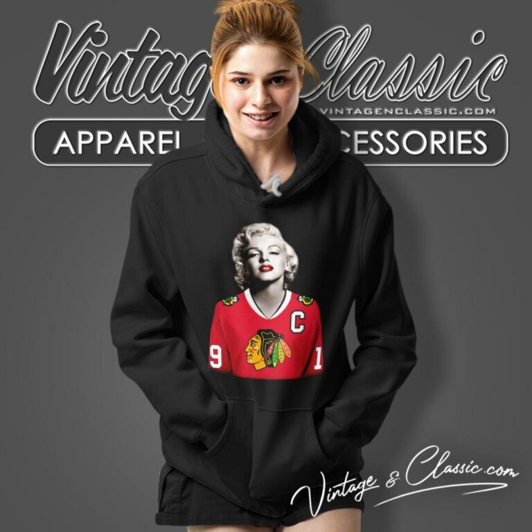 Marilyn Monroe Chicago Blackhawks Toews Hoodie Marilyn Monroe Chicago Blackhawks Toews Hoodie