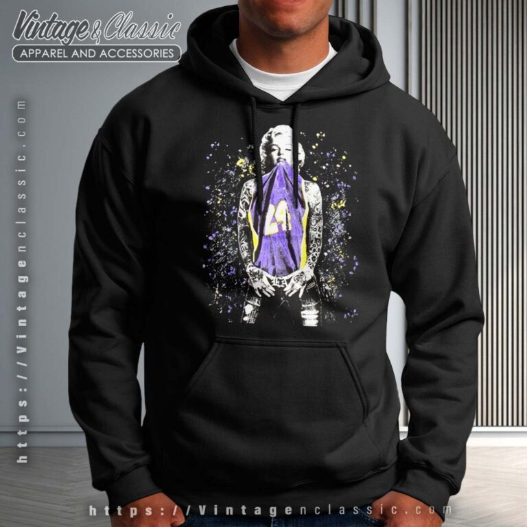Marilyn Monroe Kobe Bryant LA Lakers Black Hoodie Marilyn Monroe Kobe Bryant LA Lakers Black Hoodie