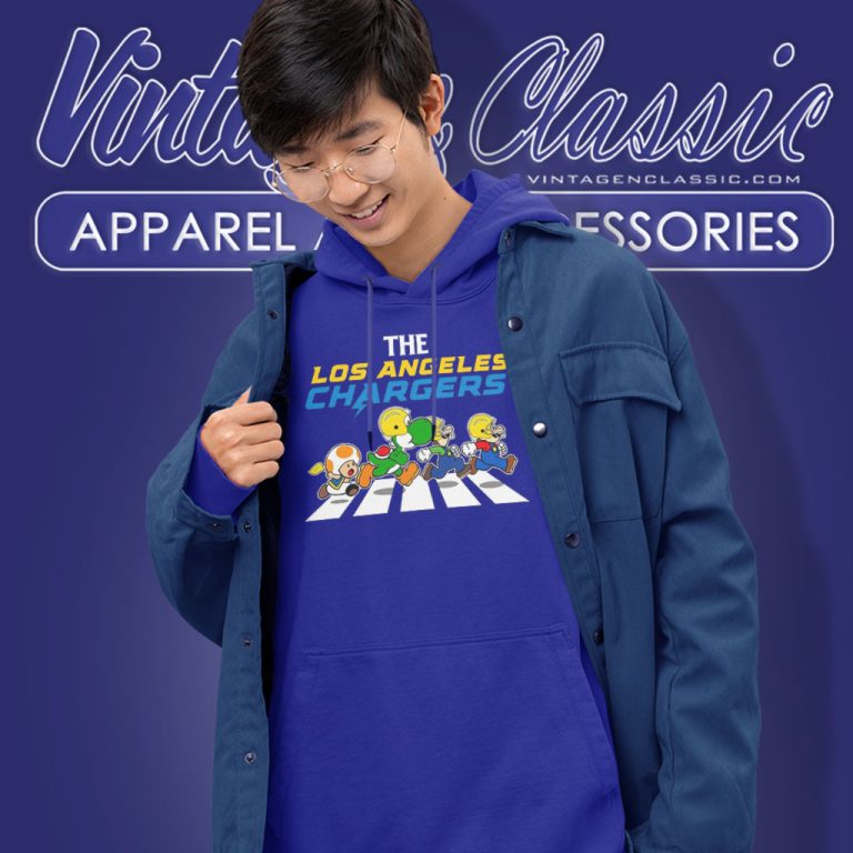 Mario Bros Abbey Road The Los Angeles Chargers Hoodie Mario Bros Abbey Road The Los Angeles Chargers Hoodie