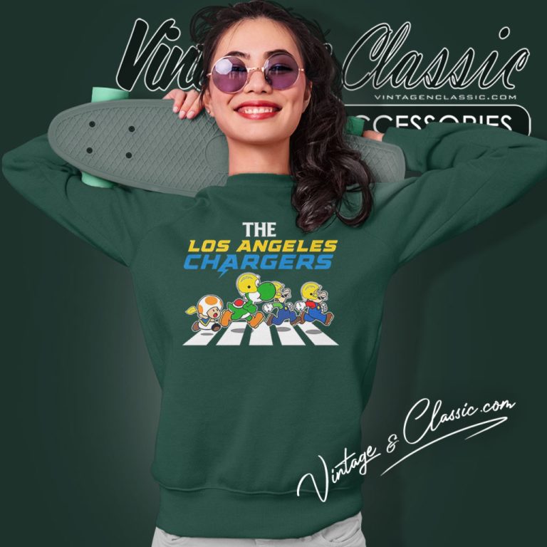 Mario Bros Abbey Road The Los Angeles Chargers Sweatshirt Mario Bros Abbey Road The Los Angeles Chargers Sweatshirt
