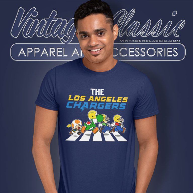 Mario Bros Abbey Road The Los Angeles Chargers T Shirt Mario Bros Abbey Road The Los Angeles Chargers T Shirt