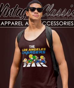 Mario Bros Abbey Road The Los Angeles Chargers Tank Top Racerback