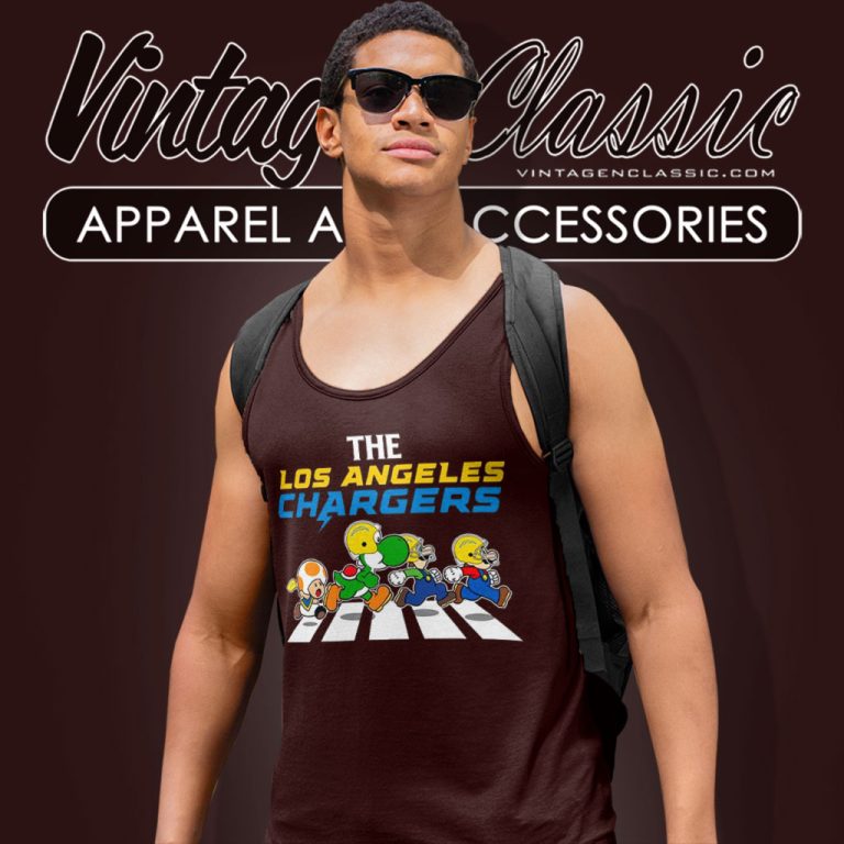 Mario Bros Abbey Road The Los Angeles Chargers Tank Top Racerback Mario Bros Abbey Road The Los Angeles Chargers Tank Top Racerback