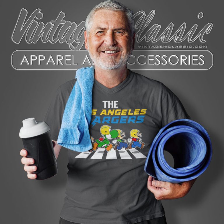 Mario Bros Abbey Road The Los Angeles Chargers V Neck TShirt Mario Bros Abbey Road The Los Angeles Chargers V Neck TShirt