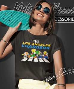 Mario Bros Abbey Road The Los Angeles Chargers Women T Shirt
