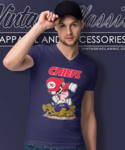 Mario Chiefs Stomps On Baltimore Ravens V Neck TShirt