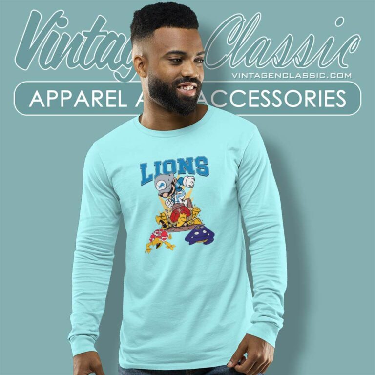 Mario Lions Stomps On 49ers Chiefs Ravens Long Sleeve Tee Mario Lions Stomps On 49ers Chiefs Ravens Long Sleeve Tee