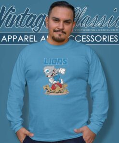 Mario Lions Stomps On San Francisco 49ers Long Sleeve Tee