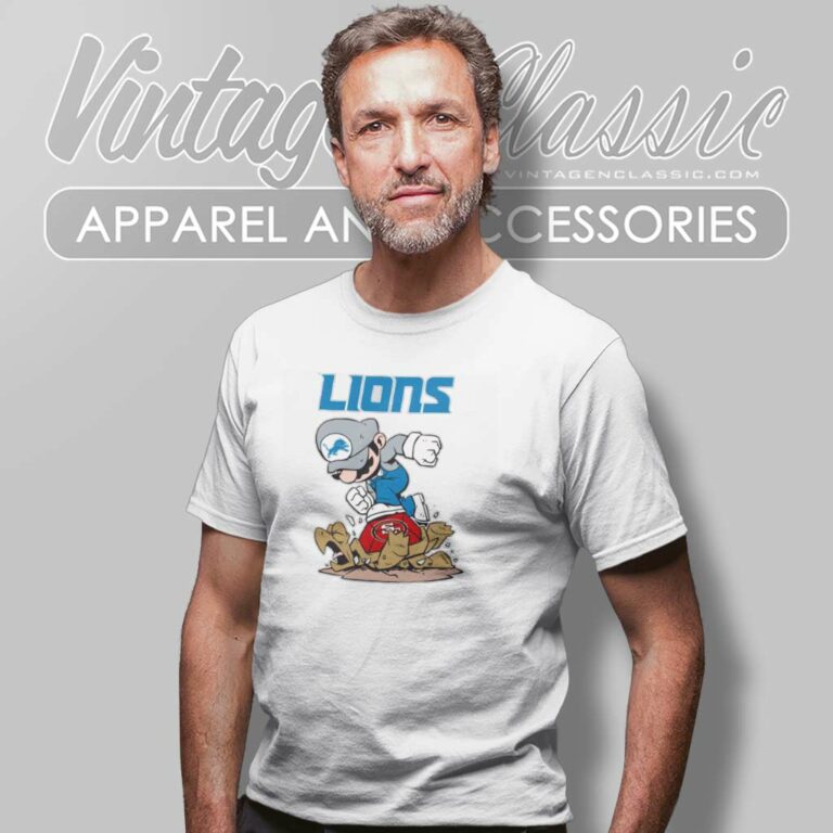 Mario Lions Stomps On San Francisco 49ers T Shirt Mario Lions Stomps On San Francisco 49ers T Shirt